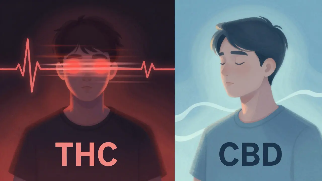 THC a CBD kontrast v energiovém nápoji