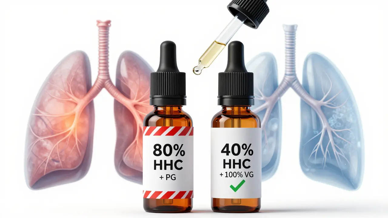 Dvě kapaliny pro vaping: jedna s varováním, druhá s označením bezpečná