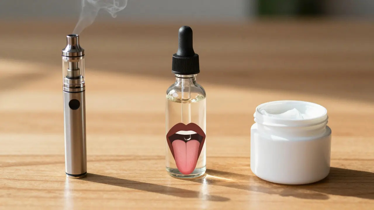 Srovnání metod užívání CBD: vape, kapky a krém